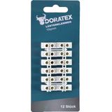 Doratex Kroonsteentjes set - wit - 12x stuks - elektra artikelen