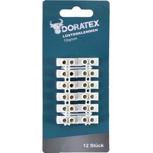 Doratex Kroonsteentjes set - wit - 12x stuks - elektra artikelen - Kroonsteentjes