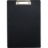 Clipboard/klembord/memobord voor documenten - zwart - A4 formaat - kunststof