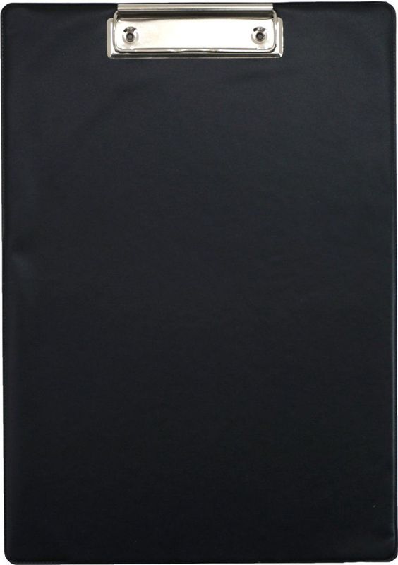 Clipboard/klembord/memobord voor documenten - zwart - A4 formaat - kunststof