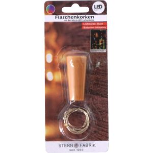 Stern Fabrik flesverlichting kurk - lichtsnoer - gekleurd -LED - 80 cm- bottle lights