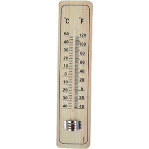Alma garden thermometer binnen/buiten - hout 22 cm
