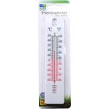Alma garden thermometer binnen/buiten - plastic - wit - 21 cm