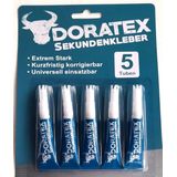 Doratex Secondelijm - 5x - 2 Gram - Hobby Superlijm