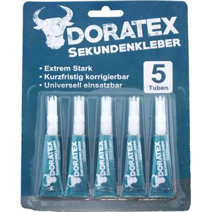 Doratex Secondelijm - 5x - 2 Gram - Hobby Superlijm