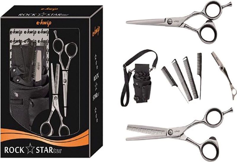 E-Kwip Rock Start Set - Professionele Scharen - Inclusief Tool Bag en Kammen