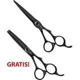 E-Kwip Kuro Range Set - Kappersschaar - Zwart - Japans Staal