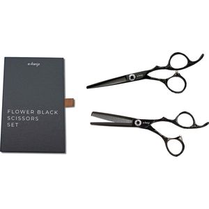 E-Kwip - Flower Set - Kappersscharen - Zwart - Japans Staal