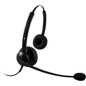 plusonic 5512-5.2P On Ear headset Telefoon Kabel Stereo Zwart