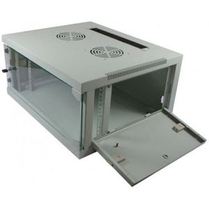 Allnet 19 Wandbehuizing 6U B541 / D445mm 1-delig *lichtgrijs* SMQ serie (6 HE, 19 inch rek), Serverkast, Grijs