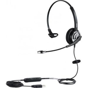 Plusonic Headset 8.1MS mono, NC, breedband USB (Bedraad, USB-A), Kantoorheadset, Zwart