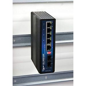 Allnet Unmanaged Gigabit Ethernet Power Over Ethernet-ondersteuning (5 Havens), Netwerkschakelaar, Zwart