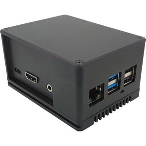 Radxa - RockPi_GH_PROHP_SW - SBC-behuizing - Zwart - Aluminium met Geïntegreerd Koellichaam