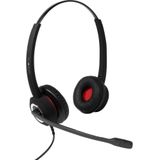 plusonic 6337-10.2P On Ear headset Telefoon Kabel Stereo Zwart