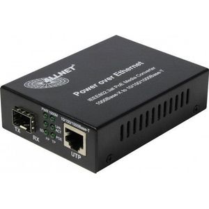 Allnet - Mediaconverter - Data Converter - Geen Kleur - 10/100/1000BaseT-1000BaseSX/LX SFP, PoE, 330m Bereik