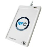 Plusonic - PLCR-NFC - USB NFC Kaartlezer - Wit - CCID-conform, ISO 14443, Leessnelheid tot 424 Kbps