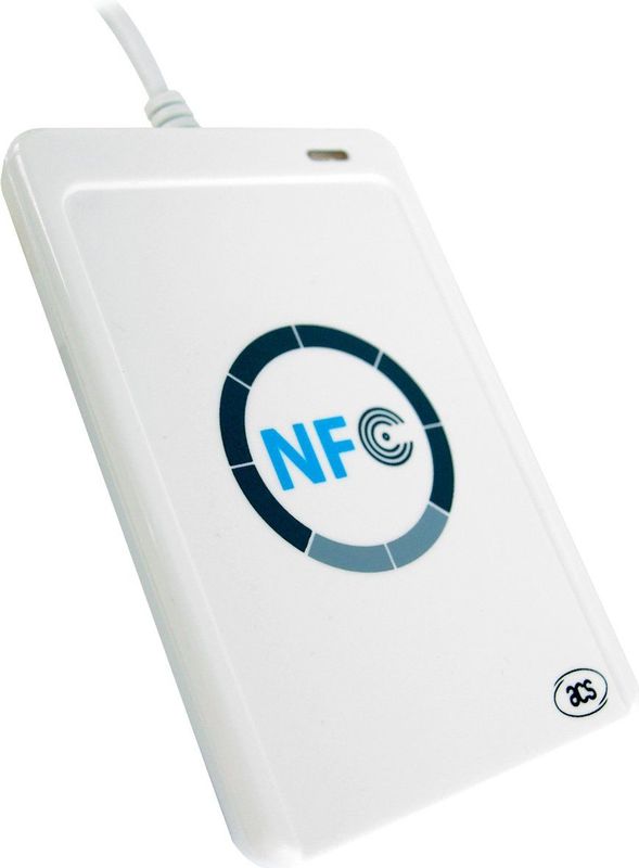 Plusonic - PLCR-NFC - USB NFC Kaartlezer - Wit - CCID-conform, ISO 14443, Leessnelheid tot 424 Kbps