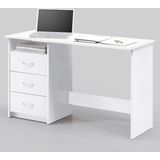 EMOB - Adriano - Bureau - Wit - Spaanplaat - 3 Lades