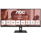 AOC U34E2M computer monitor 86,4 cm (34") 3440 x 1440 Pixels Wide Quad HD Zwart