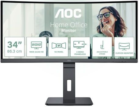 Aoc - Cu34p3cv - 34´´ WQHD - IPS - WLED - 100Hz - Gebogen Monitor
