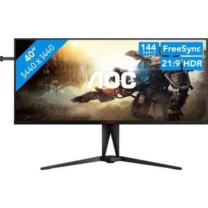 AOC AGON 5 AG405UXC Monitor - 100,3 cm - 3440 x 1440 Pixels - Zwart - WQHD IPS Gaming