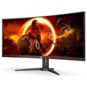 AOC Gaming CU34G2XE - 34 Zoll WQHD Curved Monitor, 144 Hz, FreeSync Prem., HDR10 (3440x1440, 1 ms MPRT, HDMI, DisplayPort) schwarz-rot