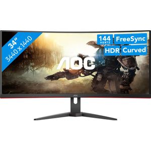 AOC G2 CU34G2XE/BK - WQHD VA Curved 144Hz Gaming Monitor - 34 Inch