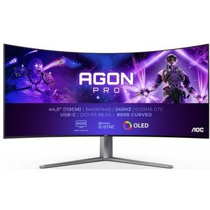 AOC AGON PRO AG456UCZD LED display 114,3 cm (45") 3440 x 1440 Pixels Wide Quad HD OLED Zwart