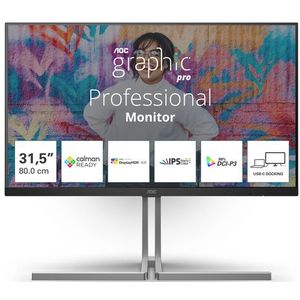 AOC - U32U3CV - Gaming Monitor - Zwart - 32 inch - 4K Ultra HD