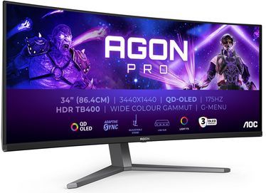AOC - AGON PRO AG346UCD - Ultrawide Gaming Monitor - Zwart - OLED - 34 inch