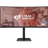 AOC - CU34E4CV - VA-monitor - 34 inch - 3440 x 1440 pixels - 21:9 - 120 Hz
