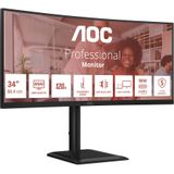 AOC - CU34E4CV - VA-monitor - 34 inch - 3440 x 1440 pixels - 21:9 - 120 Hz