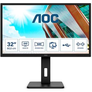 AOC P2 Q32P2 computer monitor 80 cm (31.5") 2560 x 1440 Pixels 2K Ultra HD LED Zwart
