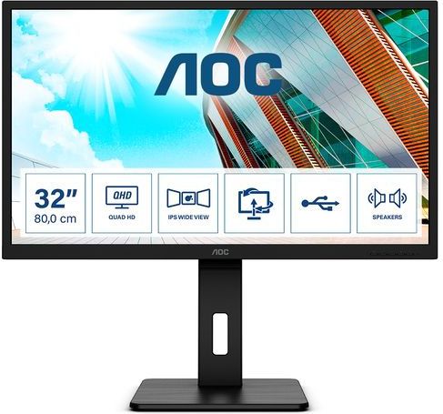 AOC P2 Q32P2 computer monitor 80 cm (31.5") 2560 x 1440 Pixels 2K Ultra HD LED Zwart