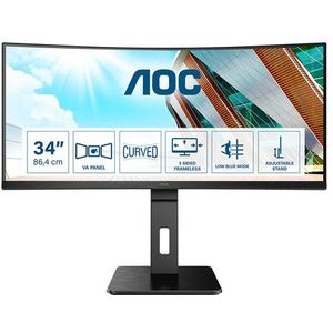 Monitor - 86,4 cm - 3440 x 1440 Pixels - LED - Mat - Gebogen