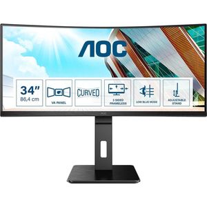 AOC CU34P2A - QHD Curved Ultrawide Monitor - 34 Inch