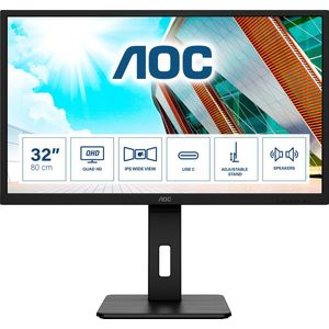 AOC Q32P2CA computer monitor 80 cm (31.5"") 2560 x 1440 Pixels 2K Ultra HD LED Zwart