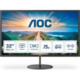 AOC V4 Q32V4 80 cm (31.5"") 2560 x 1440 Pixels 2K Ultra HD LED Zwart