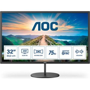 AOC Q32V4 LED-monitor Energielabel F (A - G) 81.3 cm (32 inch) 2560 x 1440 Pixel 16:9 4 ms HDMI, DisplayPort, Hoofdtelefoonaansluiting IPS LED