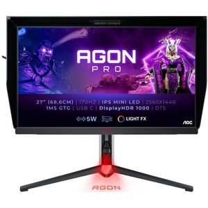 AOC AG274QXM computer monitor 68,6 cm (27"") 2560 x 1440 Pixels Quad HD LED Zwart, Rood