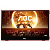 AOC GAMING 16G3 - Draagbare Gamingmonitor - 15,6 Inch - Full HD - IPS-paneel