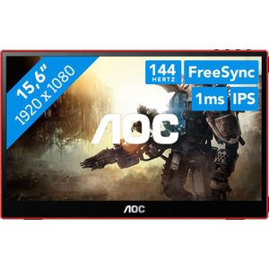 AOC 16 16G3 - Full HD Portable Monitor - USB-C - HDMI - FreeSync - 144hz - 15 inch