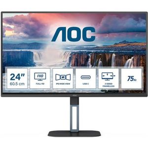 AOC AOC 24"" 24V5CE/BK, 1920x1080 (1920 x 1080 Pixels, 23.80""), Monitor, Zwart