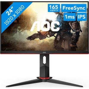 AOC 24G2SPU - Full HD IPS Gaming Monitor - G-Sync Compatible - Verstelbaar - 24 inch - 165hz