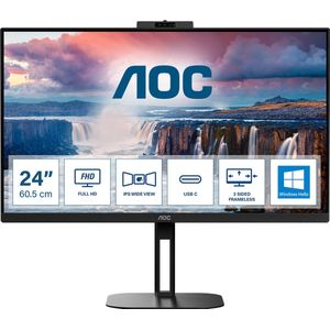 AOC V5 24V5CW/BK computer monitor 60,5 cm (23.8") 1920 x 1080 Pixels Full HD LED Zwart