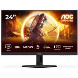 AOC - G4 24G4HRE - Computer Monitor - Zwart - Rood - 60,5 cm - 1920 x 1080 Pixels - Full HD - LED