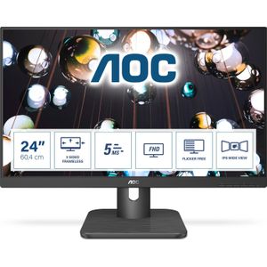 AOC E1 24E1Q computer monitor 60,5 cm (23.8 inch) 1920 x 1080 Pixels Full HD LED Zwart