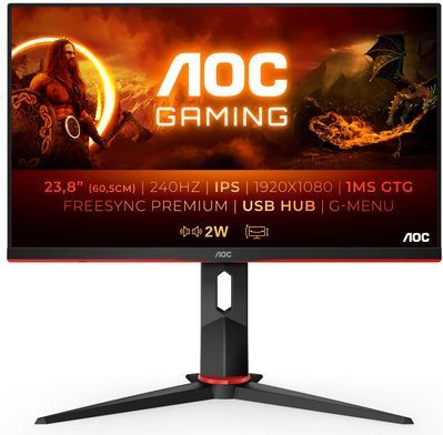 AOC - 24G2ZU - Monitor - Zwart - 240Hz - 0,5ms Reactietijd
