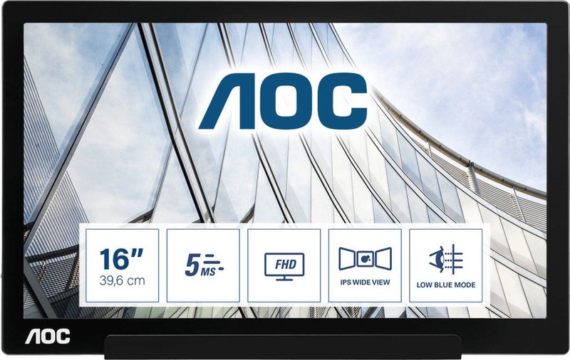 AOC I1601FWUX - Full HD IPS Monitor - 15.6 Inch - USB-C