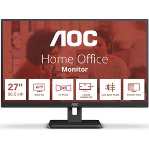 AOC Q27E3UAM (2560 x 1440 pixels, 27""), Monitor, Zwart